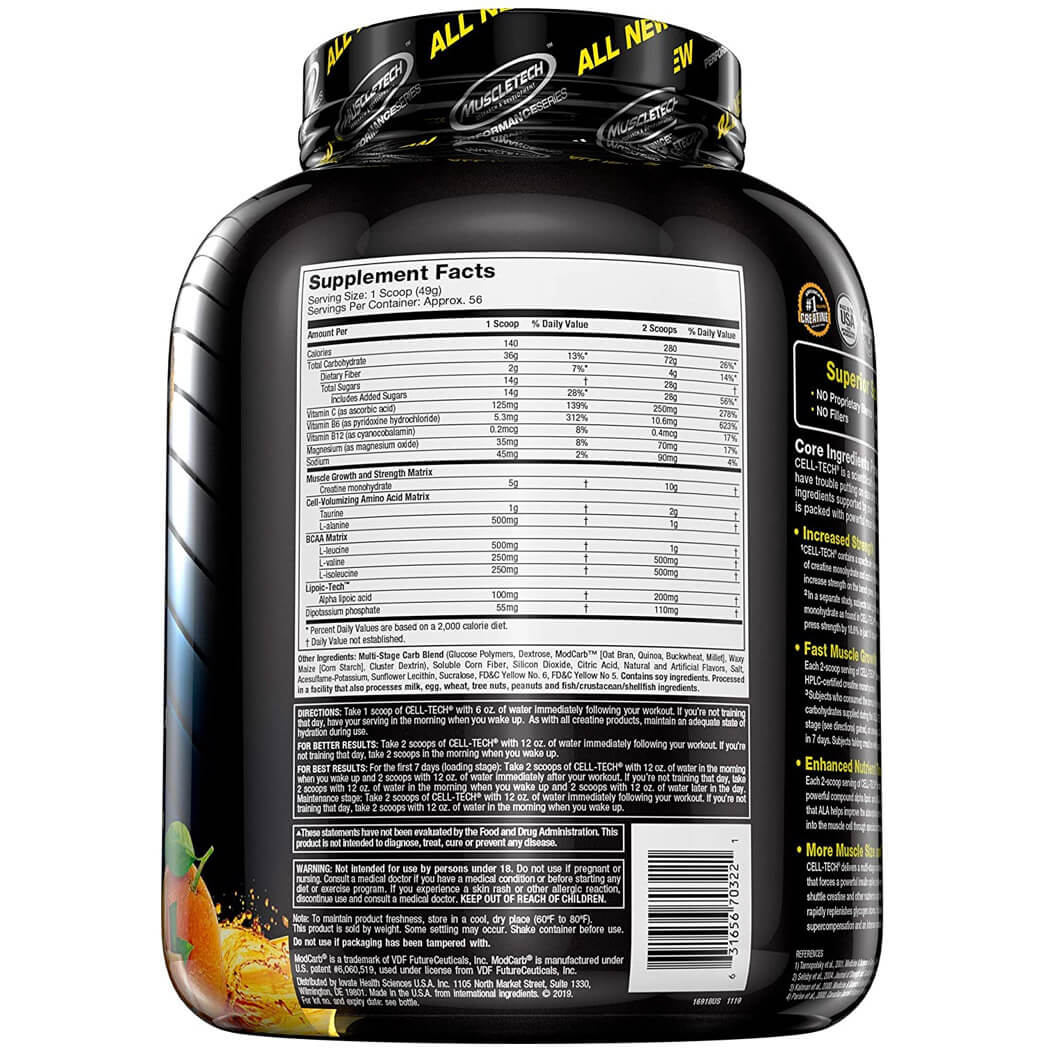 MuscleTech Performance series CellTech-56Serv.-2.74G-Orange