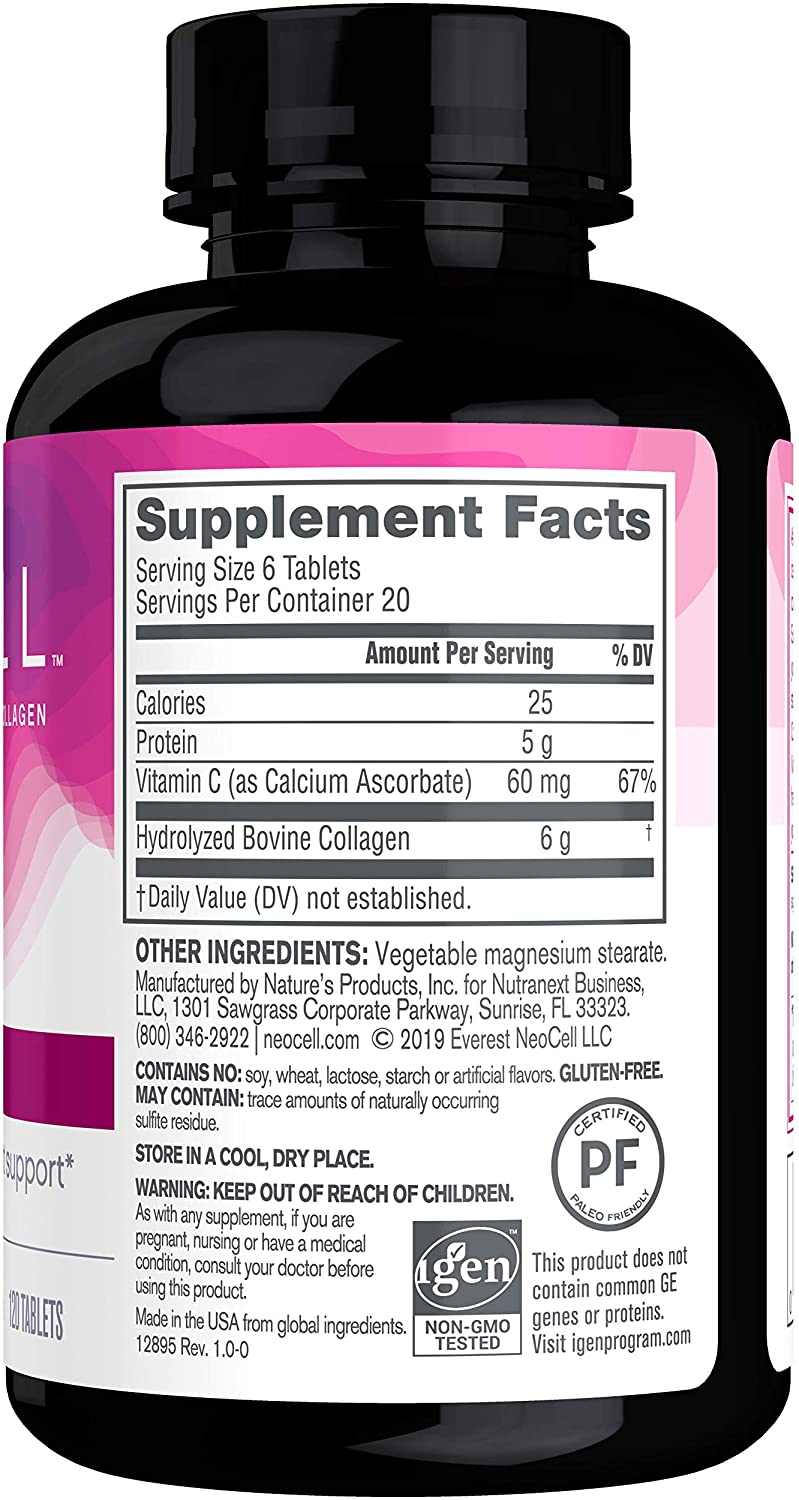 Neocell Collagen Type 1&amp;3 Super Collagen+C-20Serv.-120Tabs.