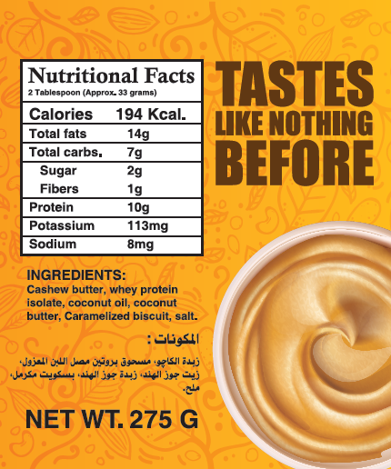 Organic Nation Added Whey Protein Spread Pro+ With Cashew-275G