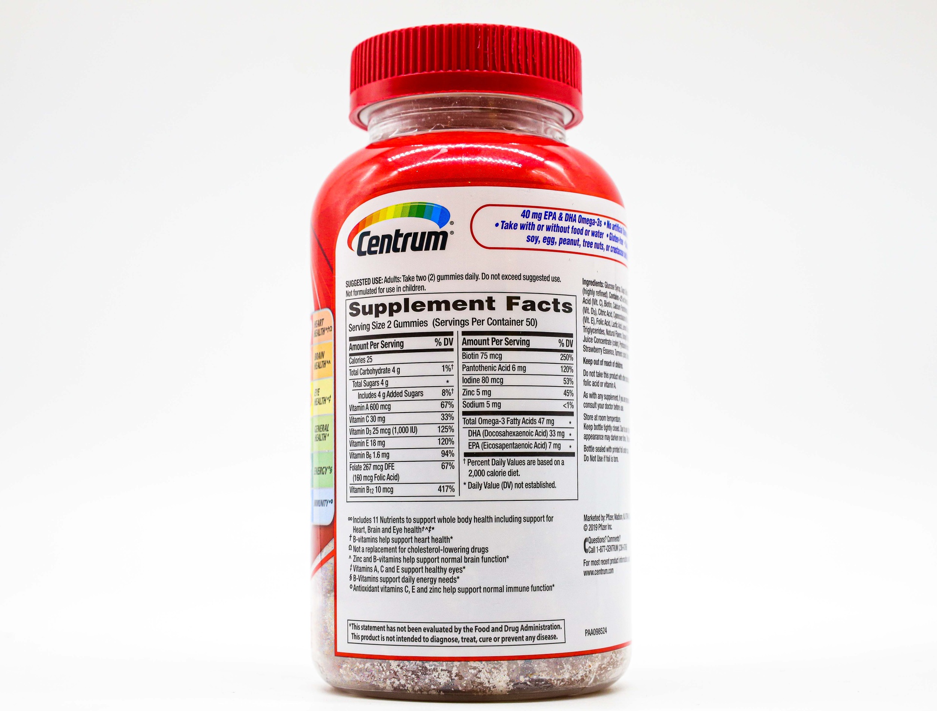 Centrum Multi Gummies Multi+Omega.3-50Serv.-100Gummies.