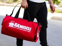 Max Muscle Bag With Shoes Compartment-Red wearing