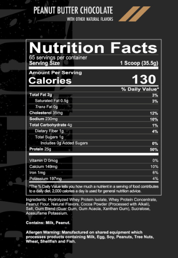 Redcon 1 Ration Whey Protein Blend-65Serv.-2.307G.-Peanut Butter Chocolate