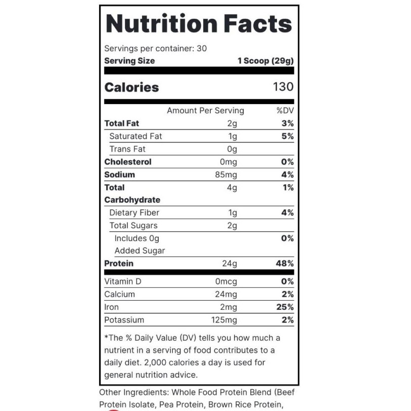 Redcon Mre Lite Real Whole Food Animal Based Protein-30Serv.-870G-Peanut Butter Cookie
