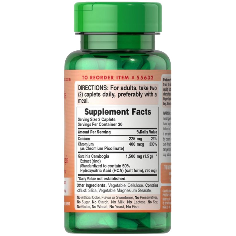 Puritan's Pride Garcinia Cambogia 1500Mg 60Caplets
