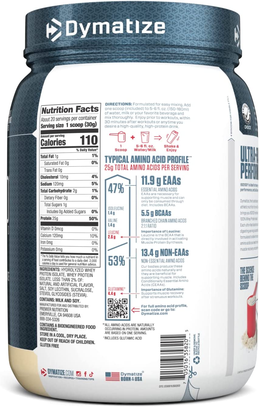 Dymatize ISO100-20Serv.-600G.-Gourmet Vanilla
