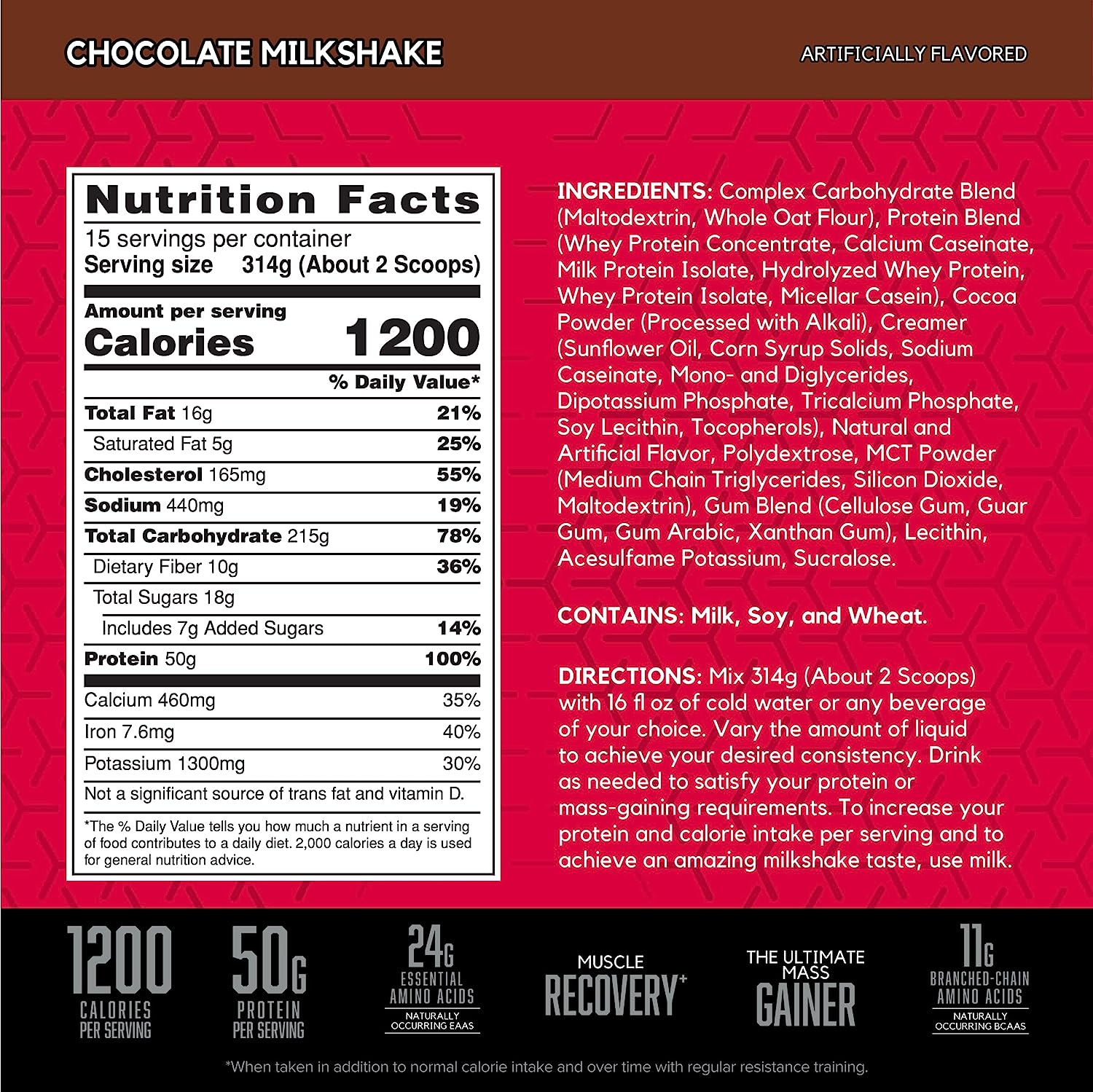 Bsn True-Mass1200-15Serv.-4.71Kg.-Chocolate Milkshake