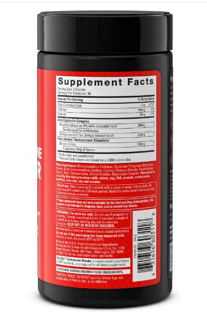 Six star Testosterone Booster-30Serv.-60Caplets