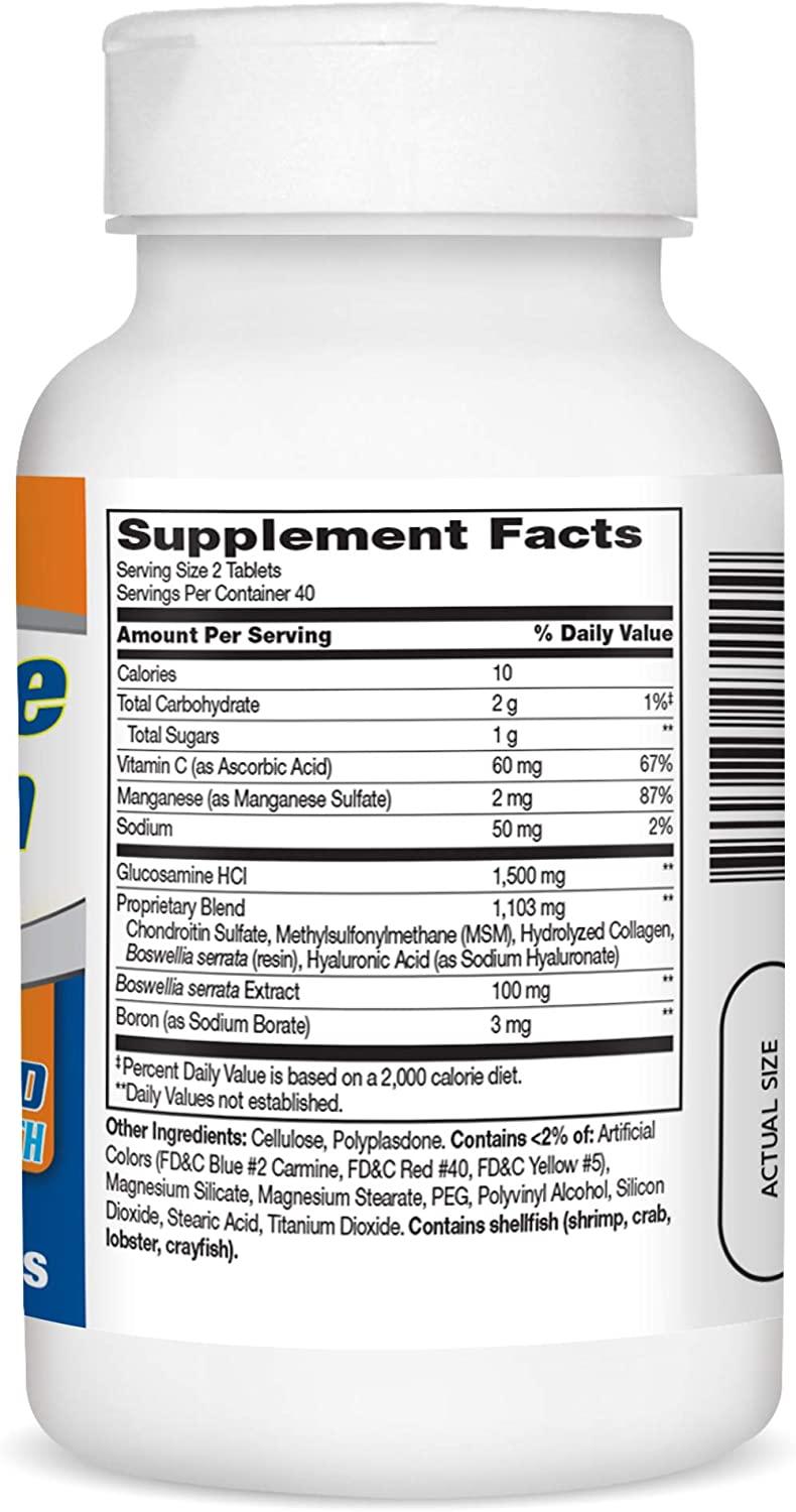 21st Century Glucosamine Chondroitin Complex Plus Msm-40Serv.-80 Coated Tablets