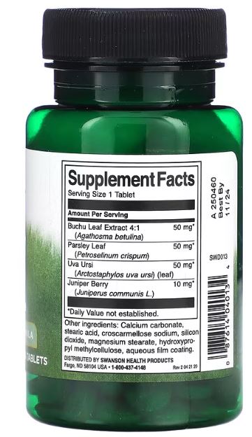 Swanson Water Pills-120Serv.-120Tablets