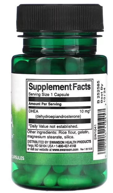 Swanson Dhea Hormone Balance 10Mg-120Serv.-120Capsules