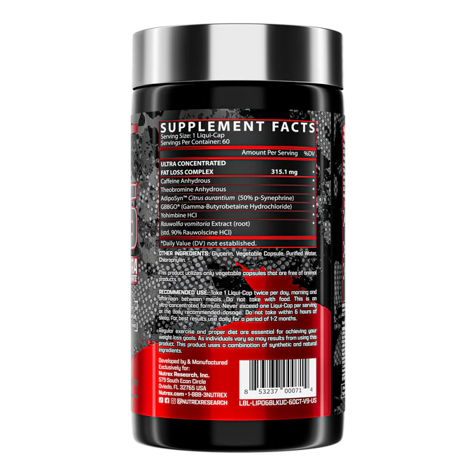 Nutrex Research Lipo 6 Black Ultra Concentrat-60Serv.-60Caps.