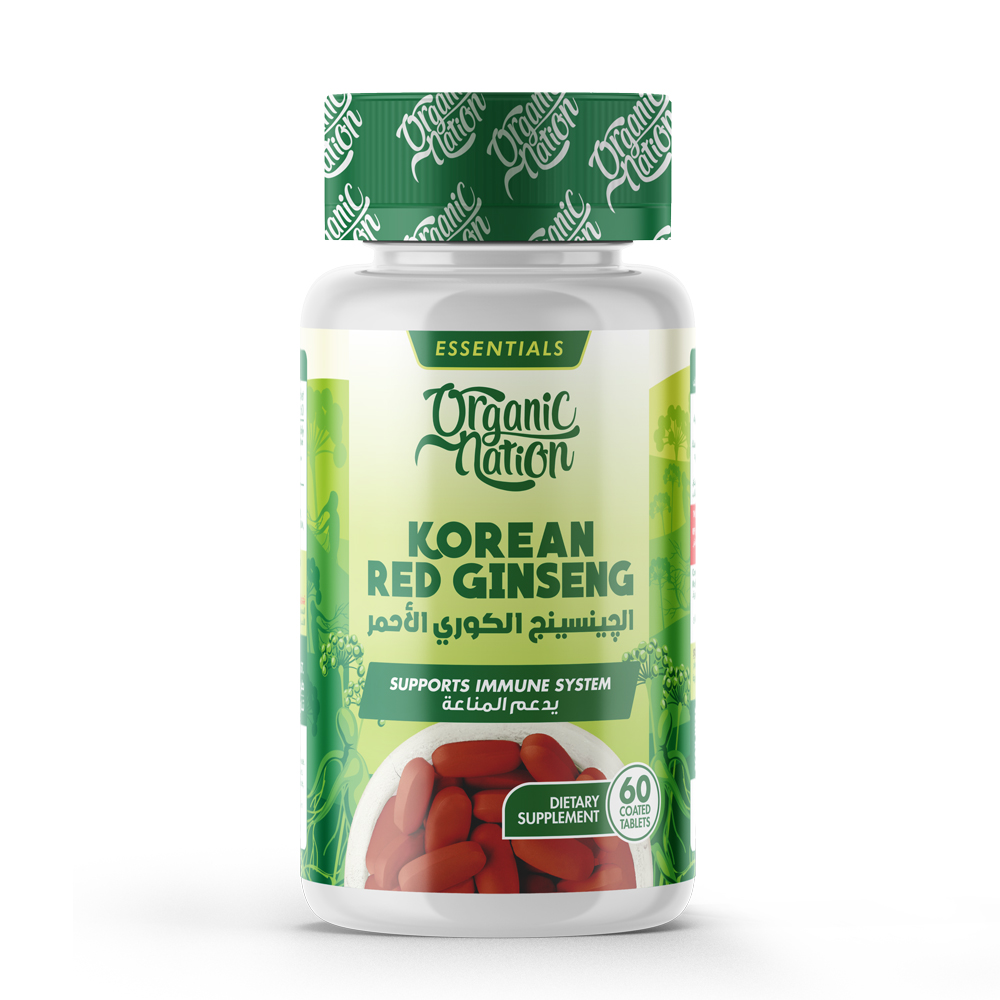 Organic Nation Red Korean Ginseng-60Serv.-60Tablets