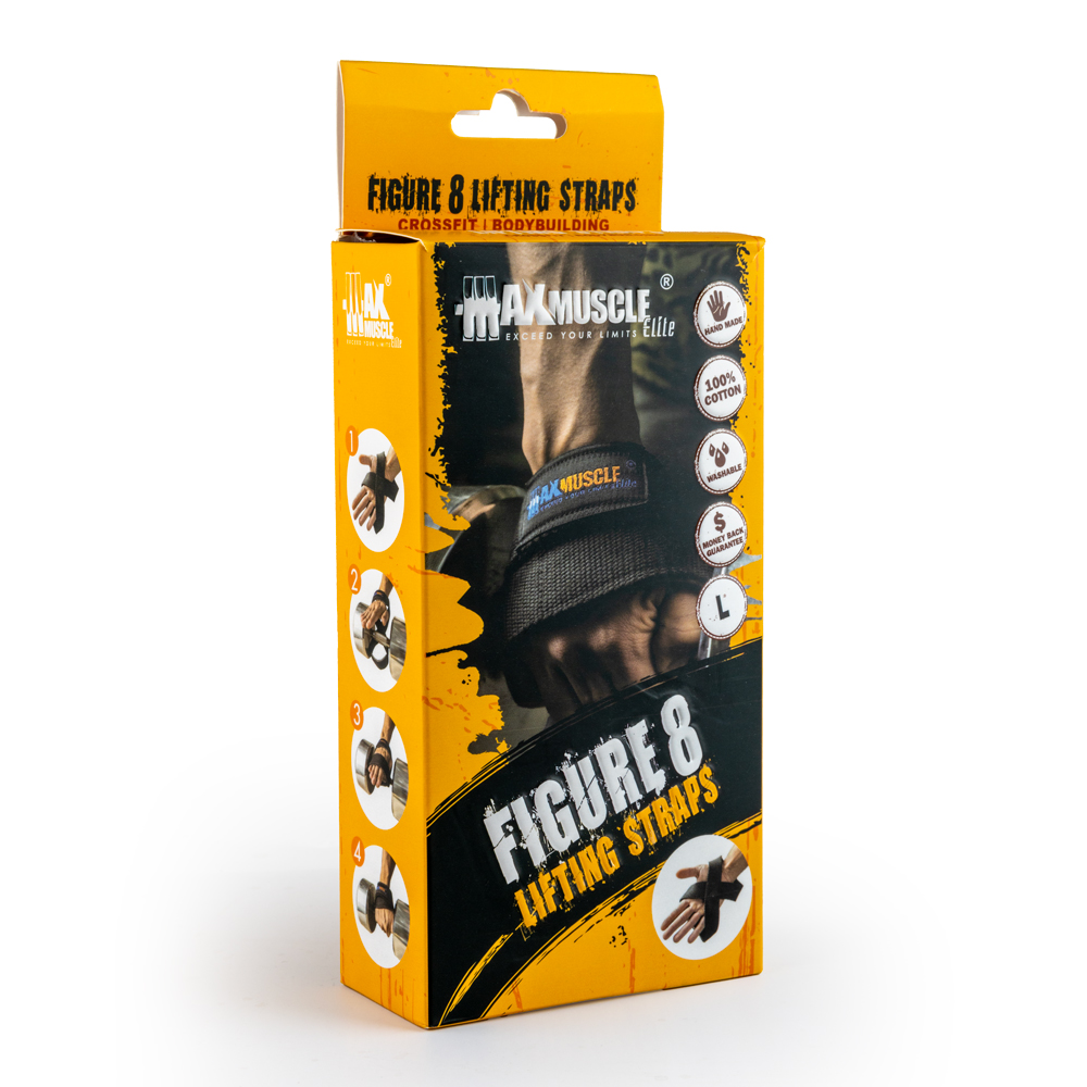 Max Muscle Figure 8 lifting Straps-Large