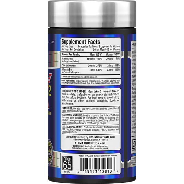 AllMax Nutrition ZMA Advanced-30Serv.-90Caps.