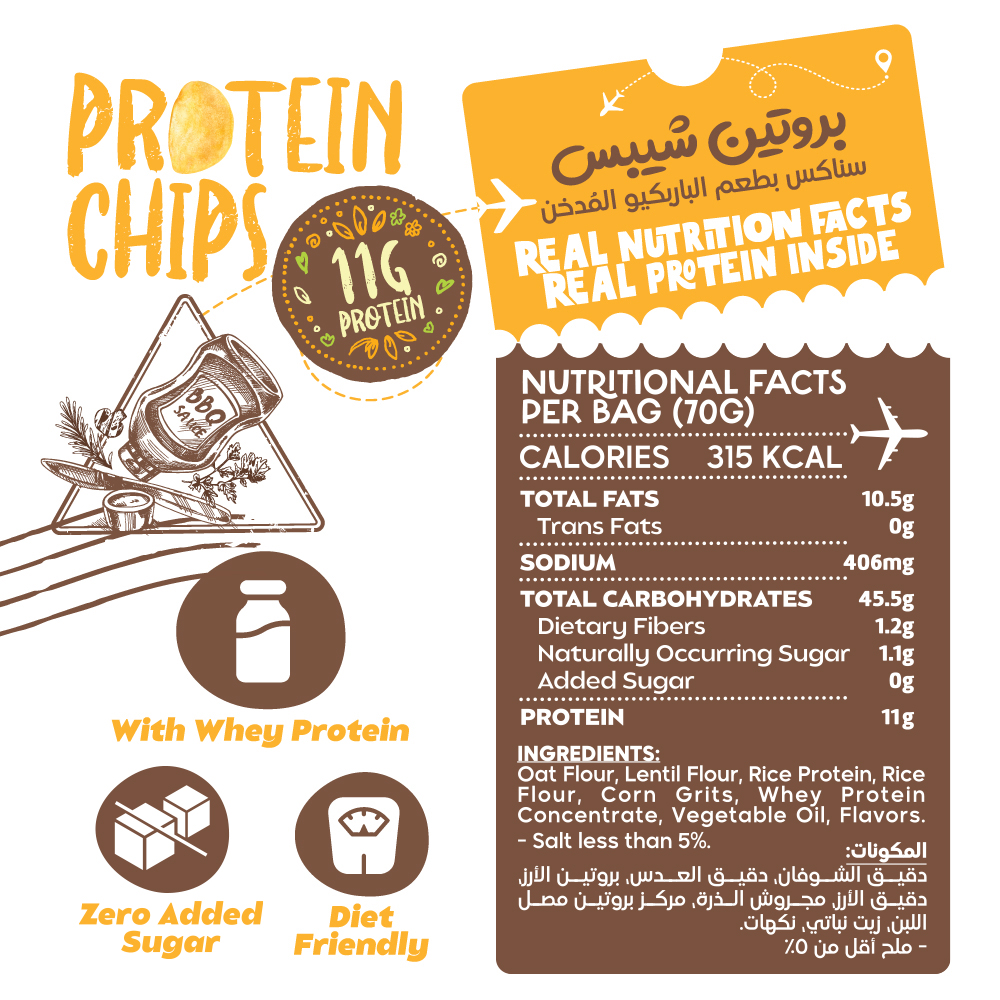 Organic Nation Protein Chips-70G.-Smoked BBQ