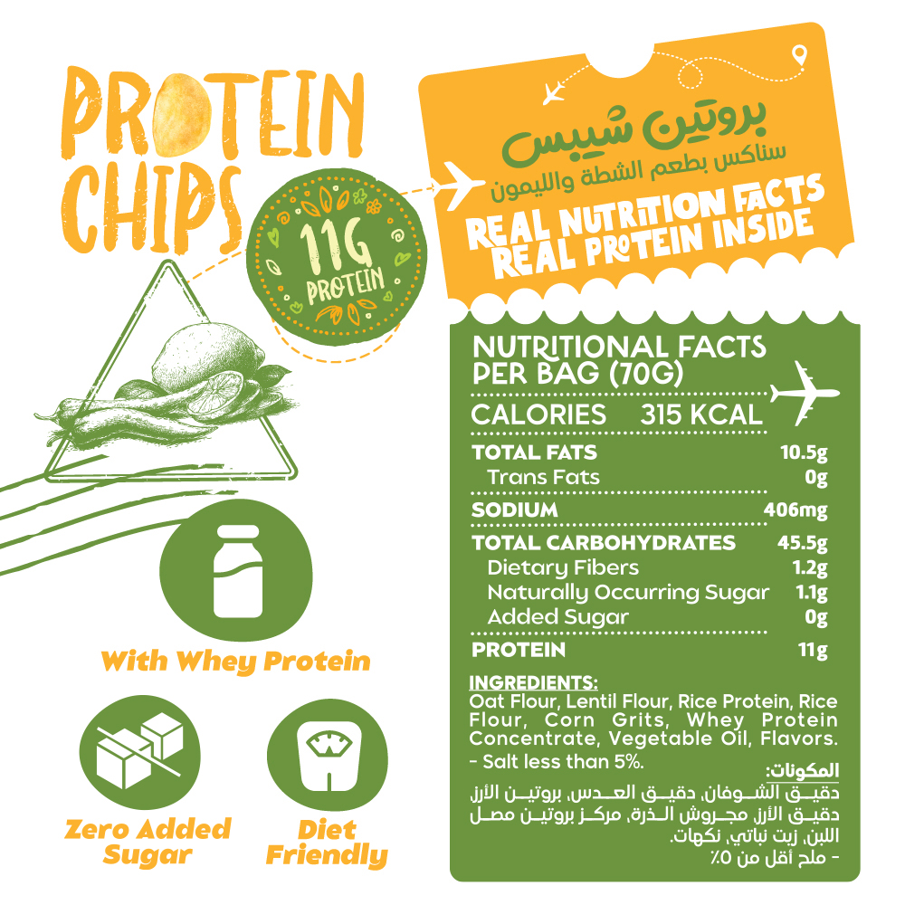 Organic Nation Protein Chips-70G.--Chilli Lime