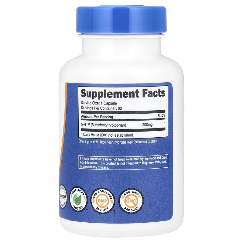 Nutricost 5-HTP 200mg-60Serv.-60Capsules