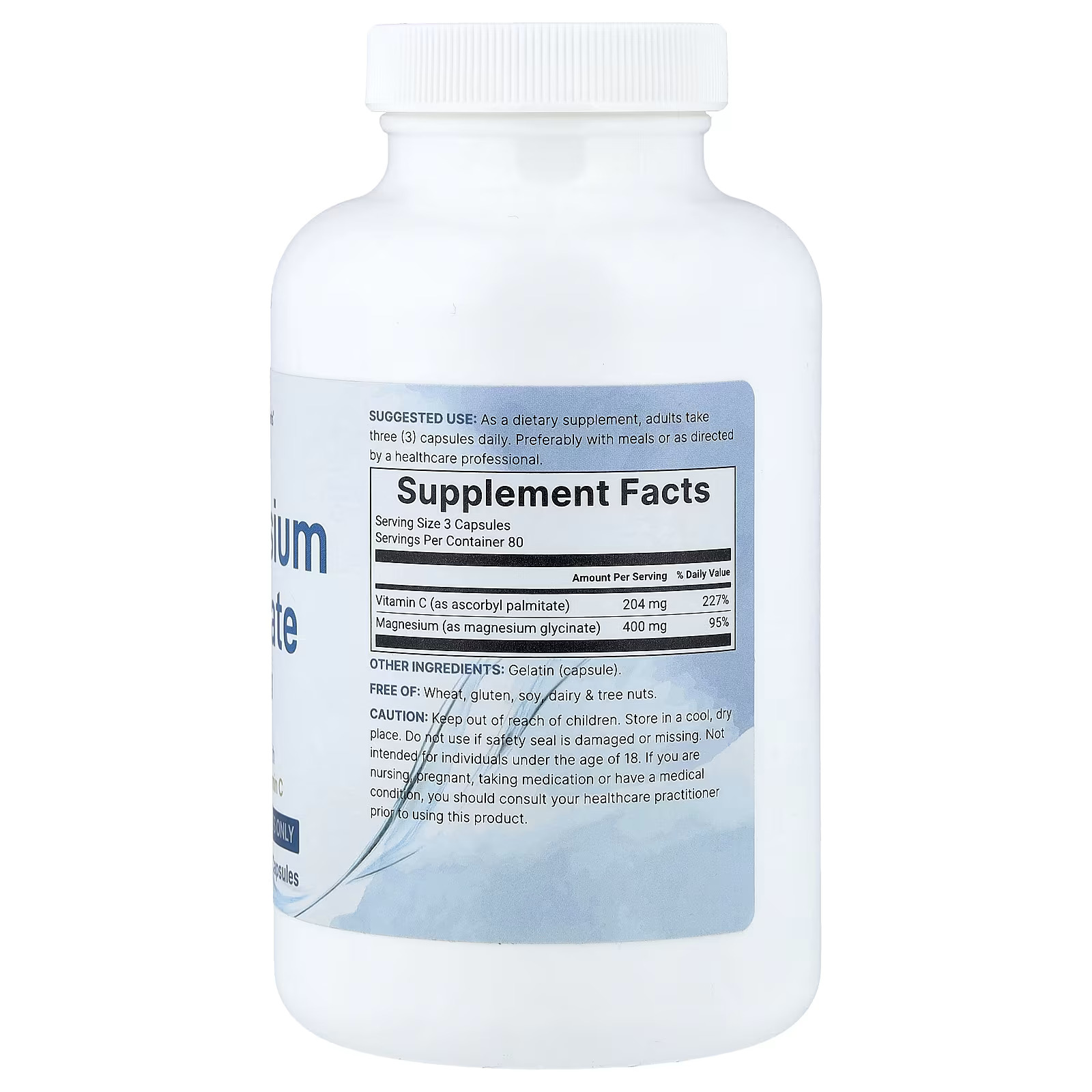 Microingredients Pure Magnesium Glycinate.-240 Capsules