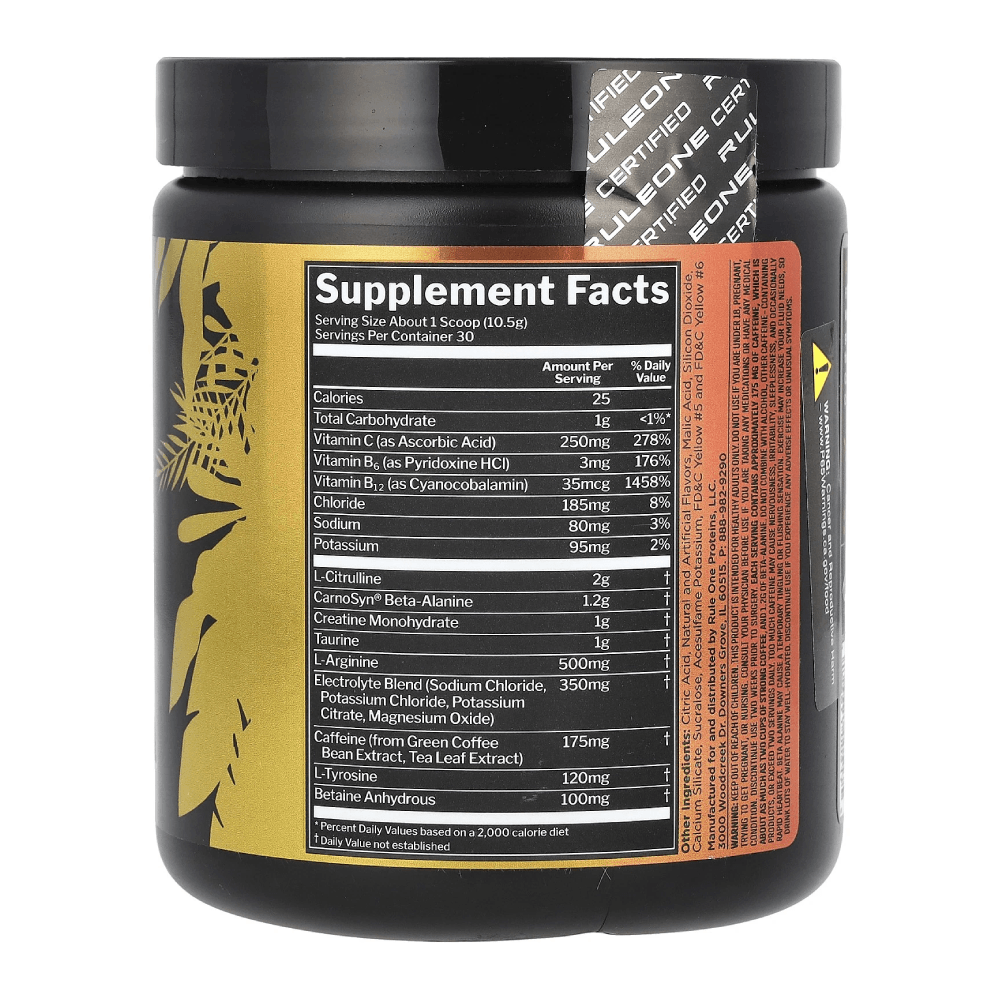 Rule One Roar Ferocious.-30Serving.-315G-Peach Mango