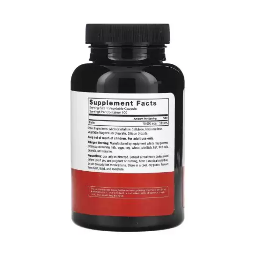 Force Factor Biotin 10,000 mcg.-100 Vegetable Capsules