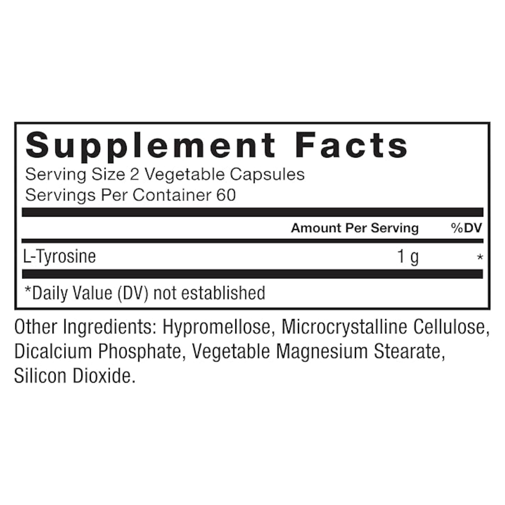 Force Factor L Tyrosine 500mg Stress Relief.-120 Capsules