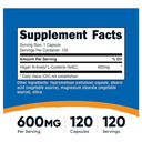 Nutricost N-Acetyl L-Cysteine (NAC) 600mg.-120 Vege Caps