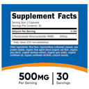 Nutricost NMN (Nicotinamide Mononucleotide) 500mg.-30Serving.-60Capsules