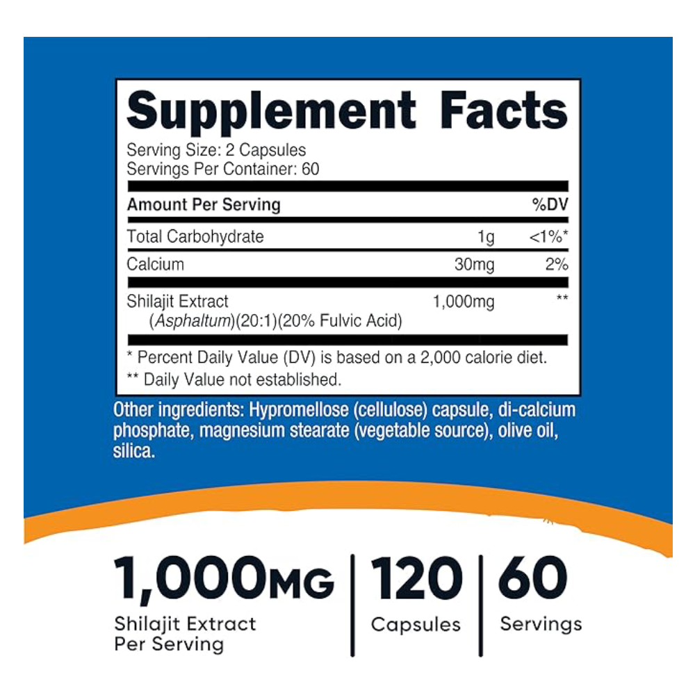 Nutricost Shilajit.-60Serving.-120Capsules