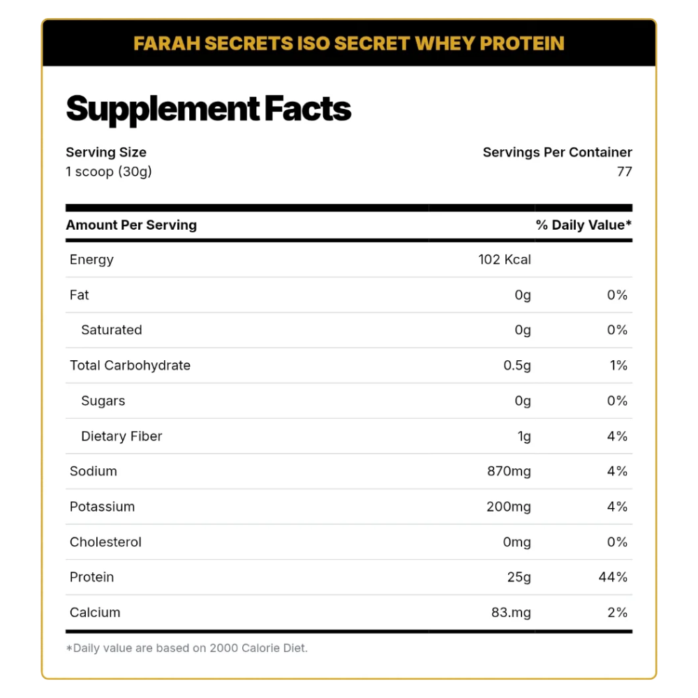 Farah Secrets Iso Secret-77serv.-2.3KG.-Milk Chocolate