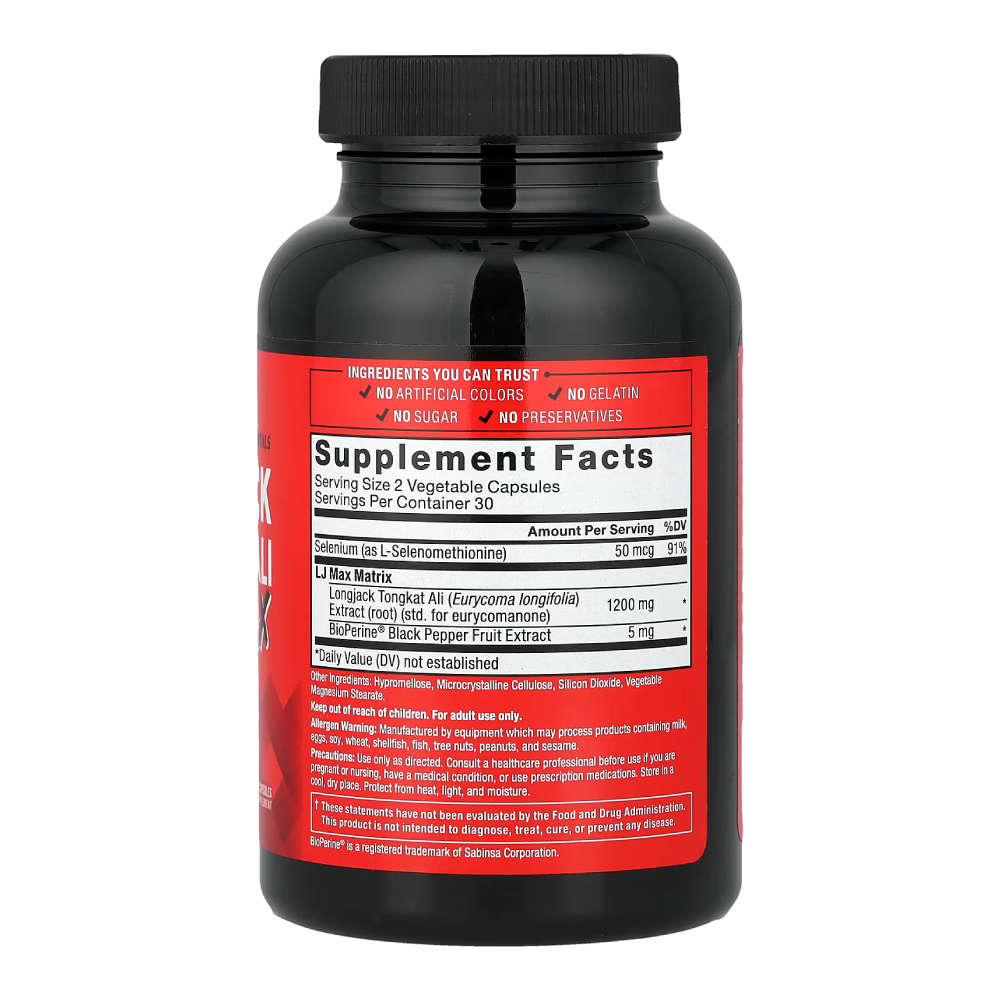 Force Factor Longjack Tongkat Ali Max.-1200Mg.-60Veggie Caps