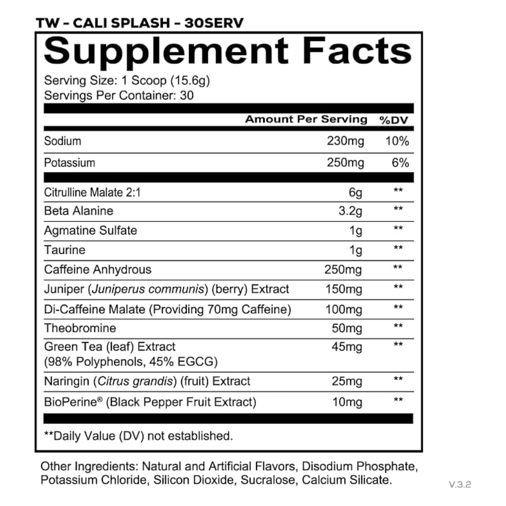 Redcon1 Total War Preworkout-30Serv.-468G.-Cali Splash