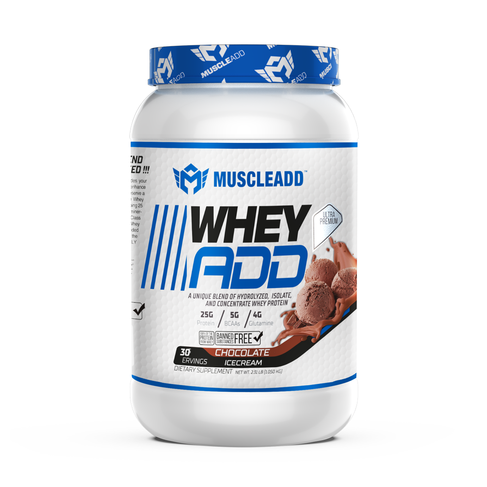 [6224009363681] Muscle Add Whey Add-30Serv.-1050G.-Chocolate Ice cream.
