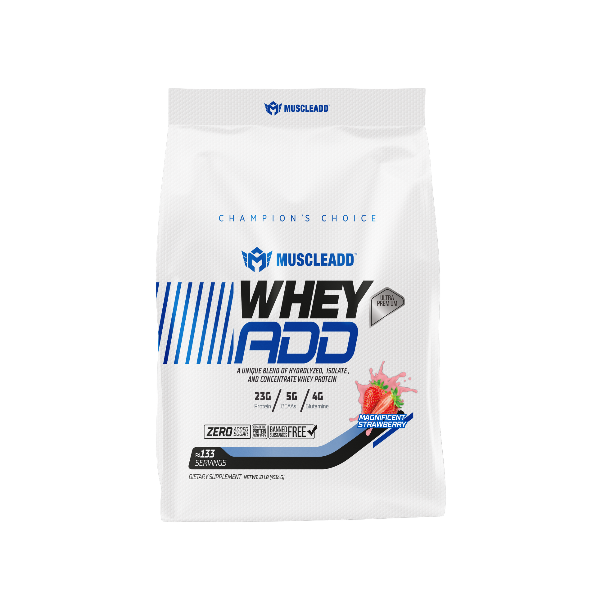 [6223007821391] Muscle Add Whey Add-133Serv.-4.5kg.-Magnificent Strawberry