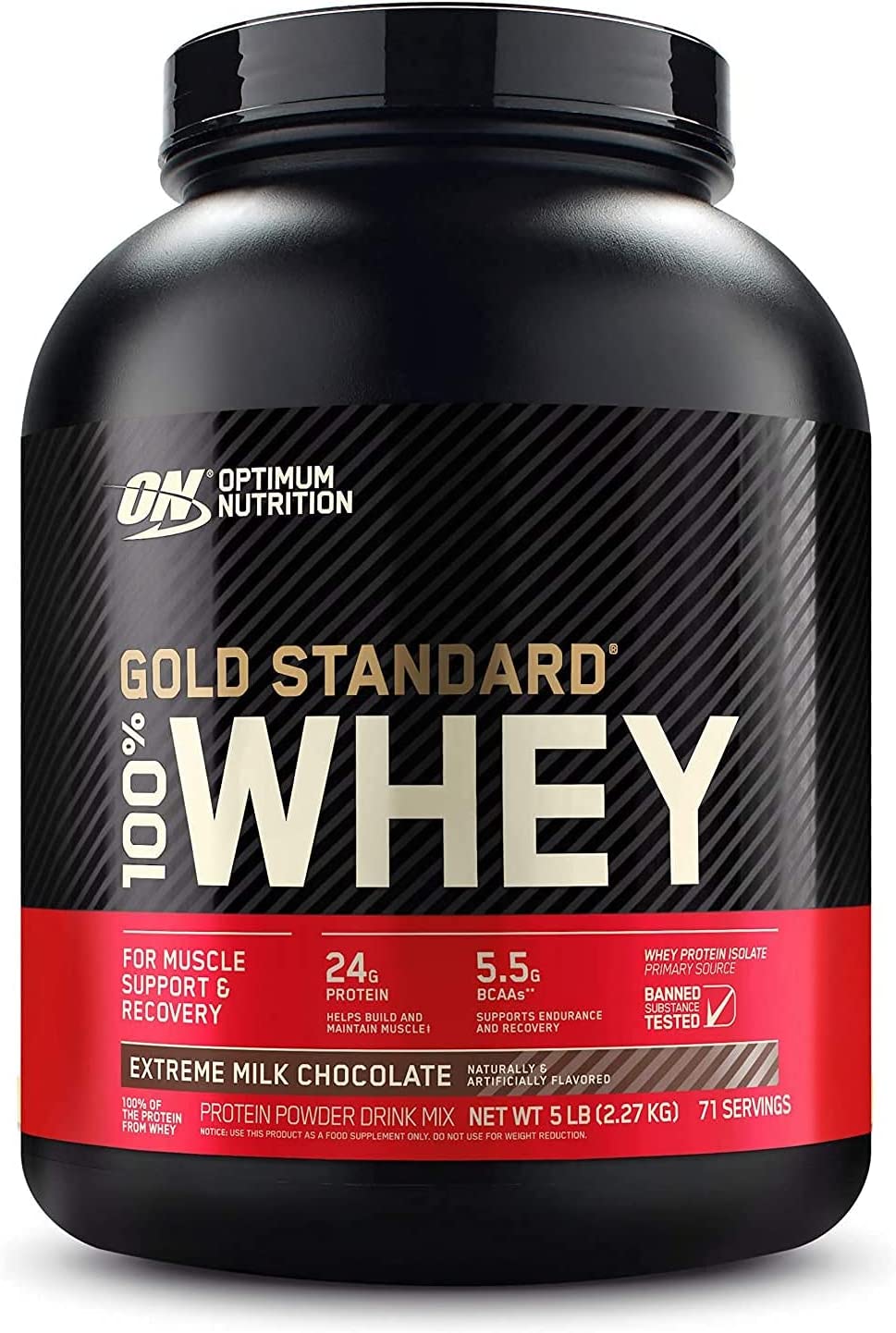 [748927050950] Optimum Nutrition Gold Standard 100% Whey-70Serv.-2.27Kg.-Extreme Milk Chocolate