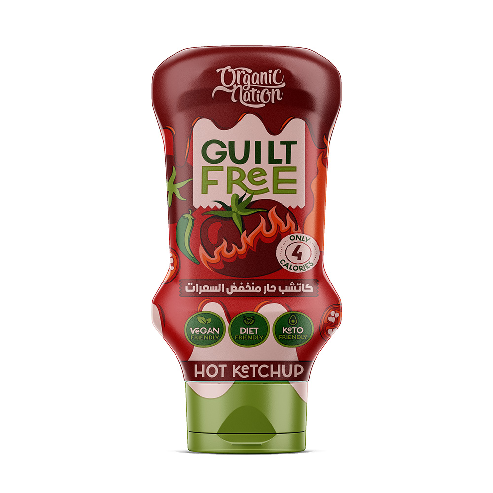 [6222023703322] Organic Nation Guilt Free Hot Ketchup Zero Added Sugar-350Ml