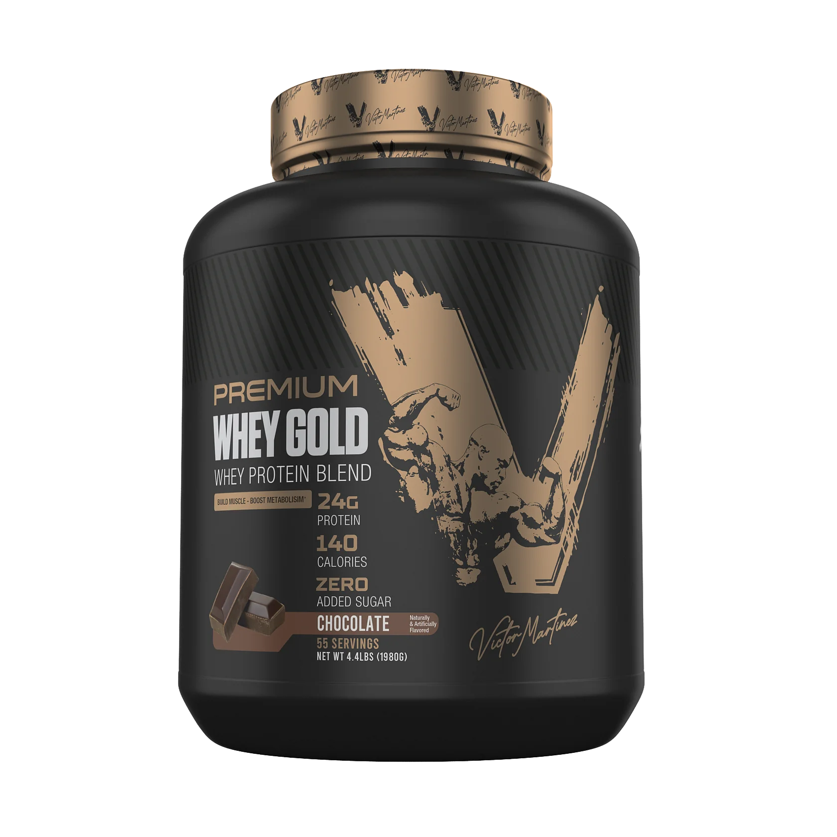 [6223007823623] Victor Martinez Premium Whey Gold Whey Protein Blend 55Serv 2000G Chocolate