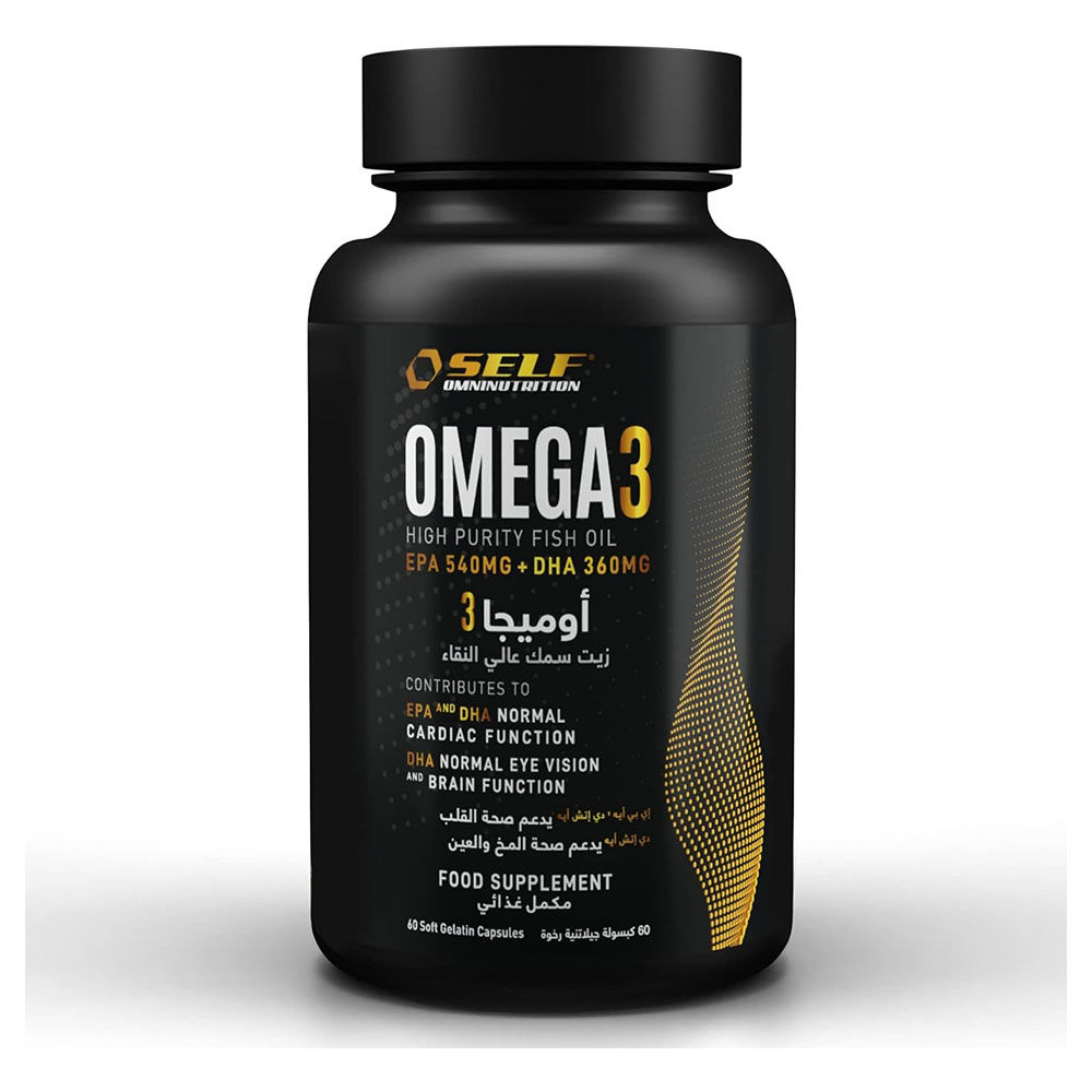[7340195404614] Self Omninutrition Omega3 high Purity Fish Oil Epa 540MG+Dha 360Mg-20Serv-60Capsules