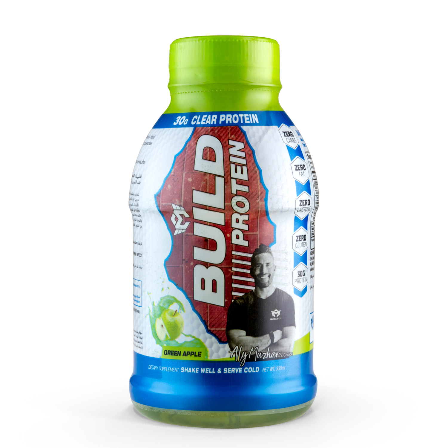 [6223007824583] Muscle Add Liquid Build Protein-1Serv-330ML- Green Apple