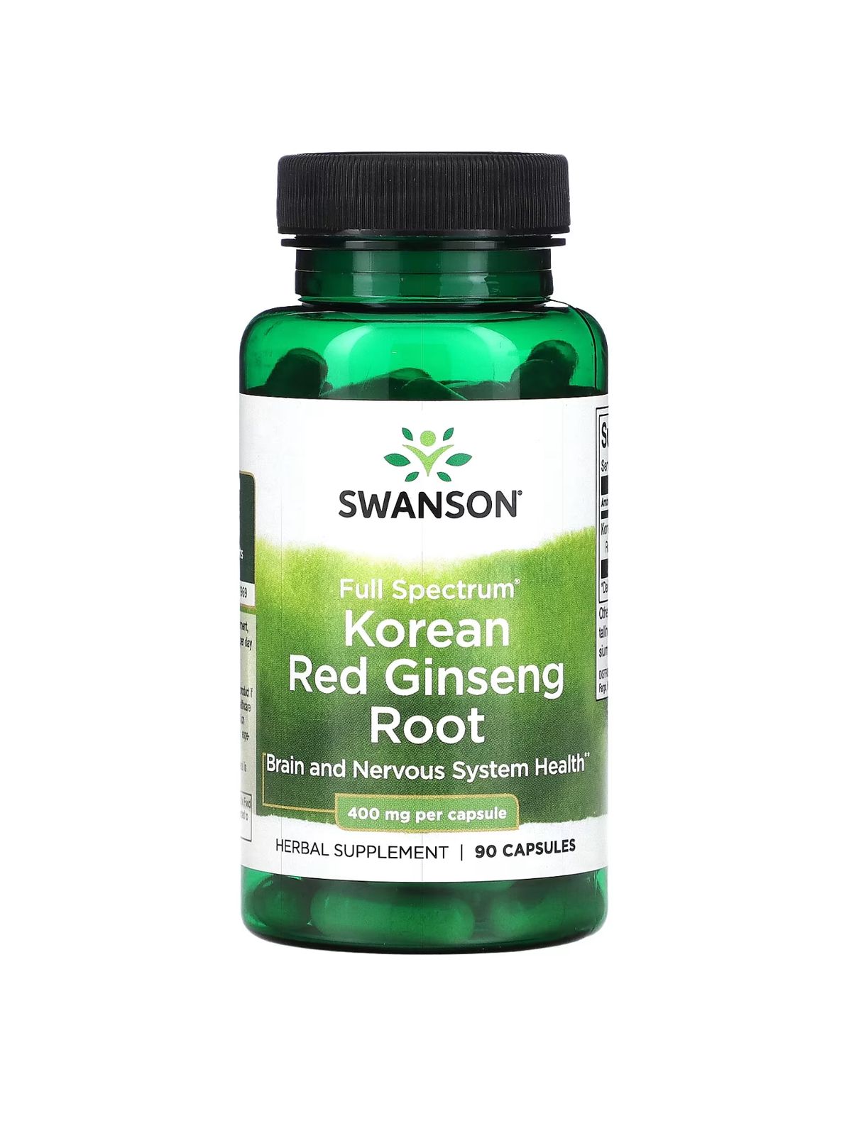 [087614111360] Swanson Full Spectrum Korean Red Ginseng Root-400MG-90Serv.-90capsules