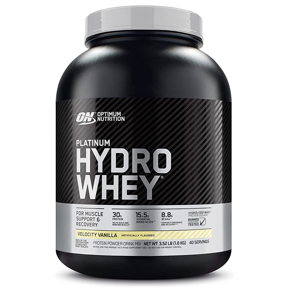 [748927066791] Optimum Nutrition Platinum Hydro Whey-40Serv.-1.6kg- Velocity Vanilla