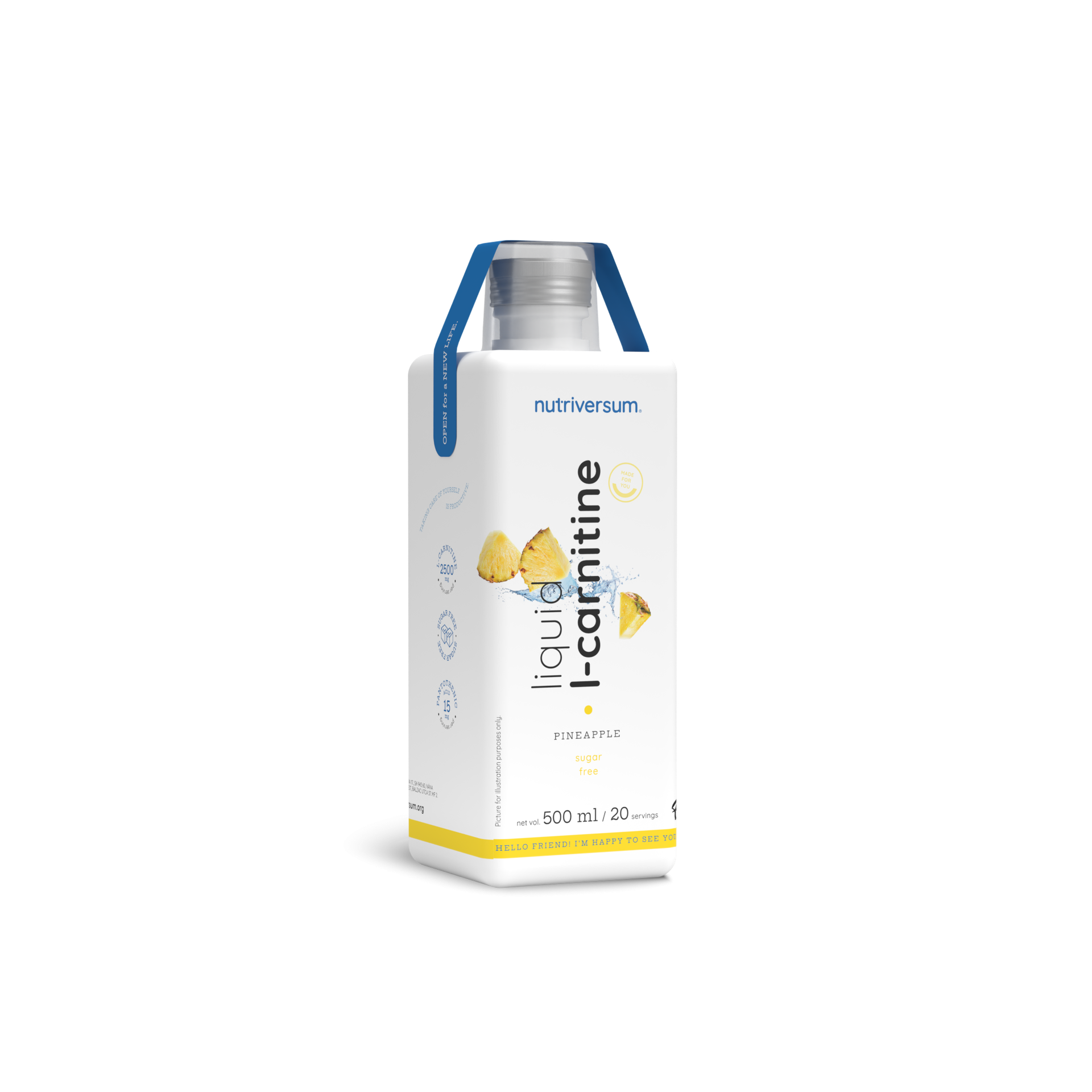 [5999107131814] Nutriversum liquid L-Carnitine-20Serv.-500ML-Pineapple