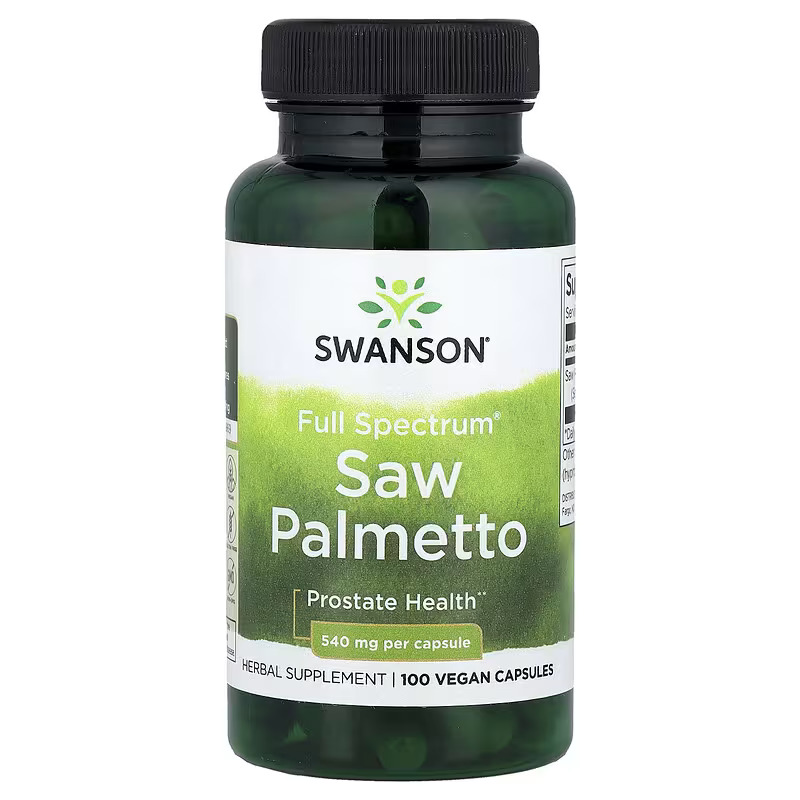 [087614019093] Swanson Saw Palmetto 540 mg-100Serv.-100Caps