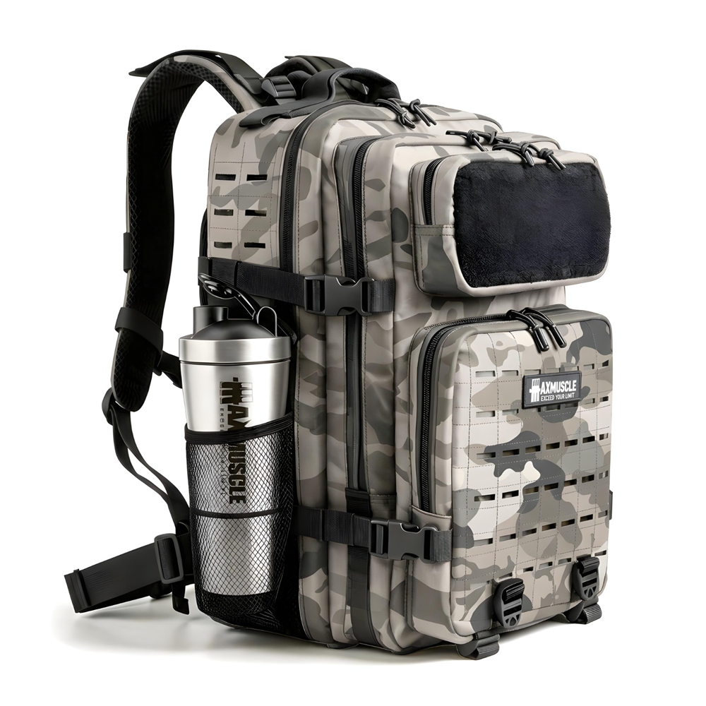 [6222023705142] Max Muscle Tactical Backpack 45L - Camouflage White and Grey