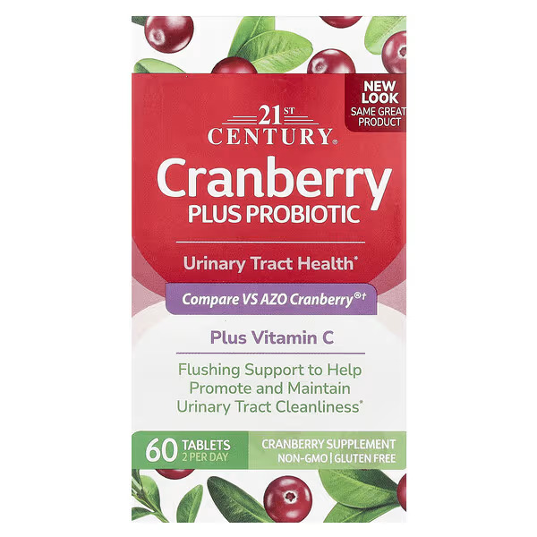 [740985278482] 21st Century Plus Probiotic.-60Tablets-Cranberry