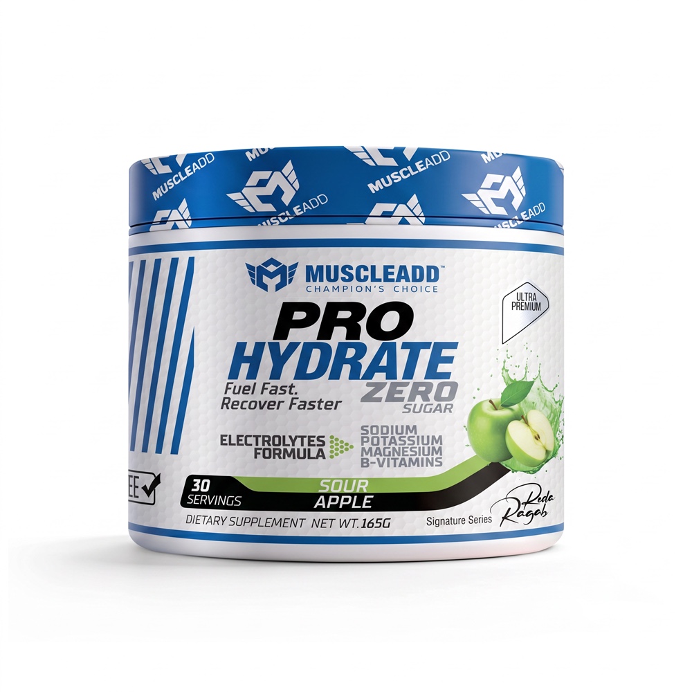[6223007828925] Muscle Add ProHydrate Zero Sugar-20Serv.-370G.-Sour Apple
