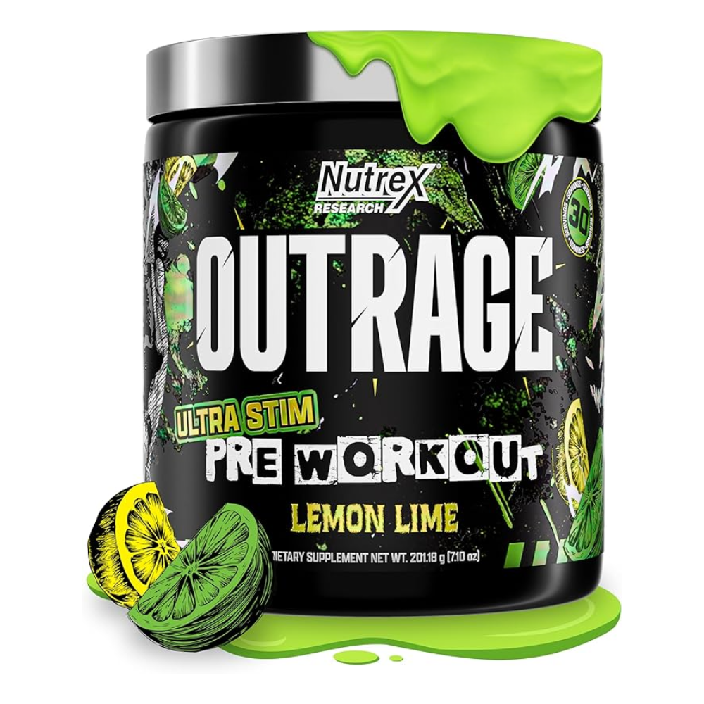 [850060362781] Nutrex Research Outrage  Ultra stim Pre Workout.-200G.-30Serv.-Lemon Lime