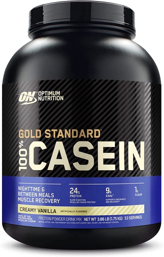 [748927024180] Optimum Nutrition Gold Standard 100% Casein-53Serv.-1.75Kg.-Creamy Vanilla