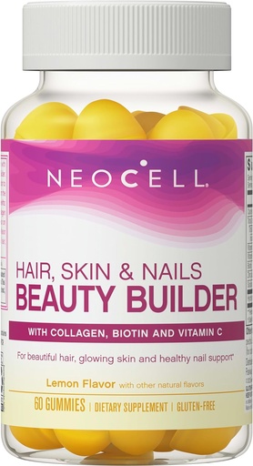 [016185132665] Neocell Collagen Hair, Skin &amp; Nails Beauty Builder 30Serv.- 60Gummies.- Lemon