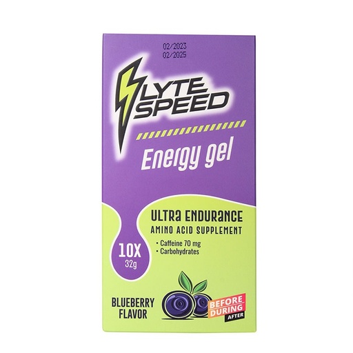 [6224010248281] Building Blox Lyte Speed Energy gel ultra endurance -10Serv-70MG-Blueberry