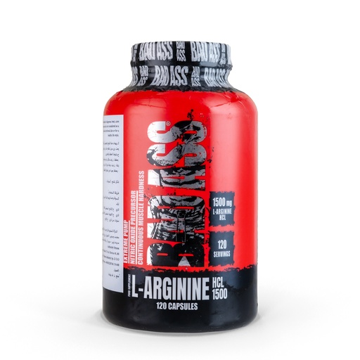 [5902448274591] Bad Ass  L- Arginine Hcl-1500-120Serv-120Capsules